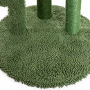 Tiragraffi Graffiatoio Forma 3 Cactus per Gatti Verde con Pallina 34 x 59 cm-5