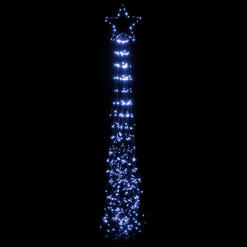 Stella Cometa Albero di Natale Puntale Cascata Illuminazione Led Natalizia-1