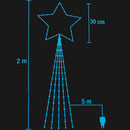 Stella Cometa Albero di Natale Puntale Cascata Illuminazione Led Natalizia-3
