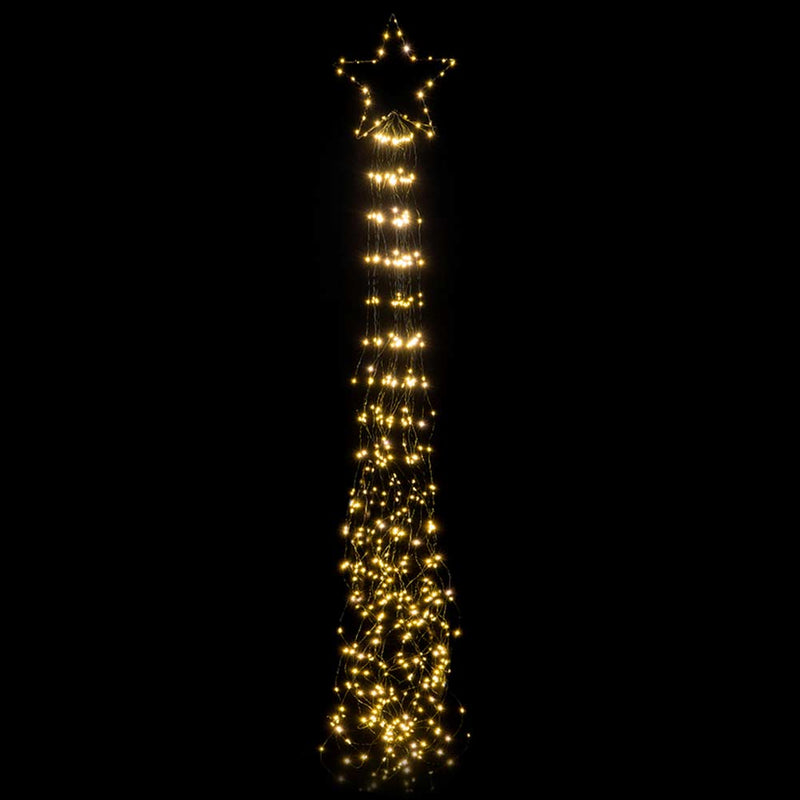 Stella Cometa per Albero di Natale Puntale Cascata con 465 Led Bianco Caldo-1