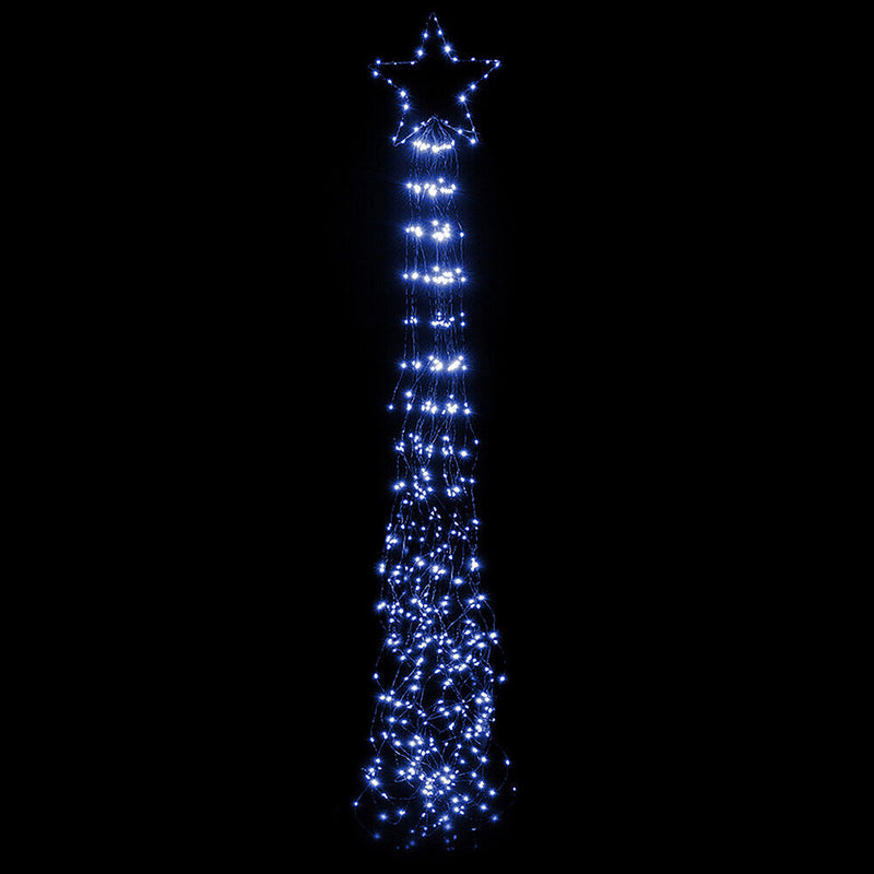 Stella Cometa Albero di Natale Puntale Cascata Illuminazione Led Natalizia-4