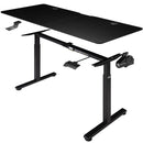 Scrivania Elettrica Regolabile Altezza 140x60x72-117 cm Nera