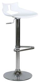 Sgabello con  Alzata a Gas e Seduta Girevole in Polipropilene Vandi Bianco