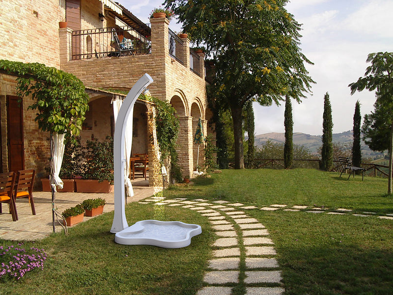 Piatto Doccia da Esterno Giardino in Polietilene HD Arkema Lake Blu Ocean