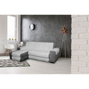 Copridivano Trapuntato in Microfibra con Penisola Sinistra Grigio Chiaro