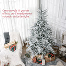 Albero di Natale Artificiale Innevato 180 cm 1321 Rami Verde 