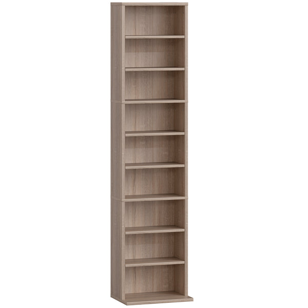 online Libreria 33x24x140 cm Scaffale Porta CD con 6 Ripiani Regolabili Capacità di 260 CD/120 DVD Color Legno