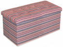 Baule Cassapanca Pouf Contenitore in MDF Soriani Righe Rosso