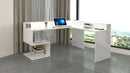 Scrivania Angolare a Giorno 180x160x60x92,5h cm Esse Bianco Lucido  