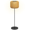 Lampada Solare da Giardino Ø34x130 cm con Illuminazione LED in Acciaio e Rattan PE Giallo  