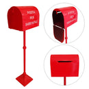 Cassetta della Posta di Babbo Natale 110 cm Rossa