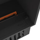 Camino a Vapore Elettrico Bifacciale Angolare a Sinistra 120x50x40 cm Invapo Corner L1200 con Ricarica Automatica Nero      