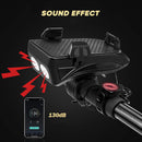 Lampada Clackson per Bicicletta con Supporto per Cellulare