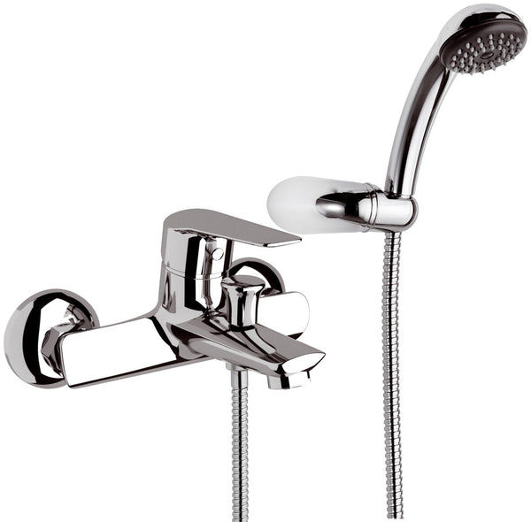 Brausegarnitur und Einhebelmischer für Badewanne in Mariani Brass Essence Chrom online