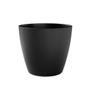 Vaso Rotondo Indoor e Outdoor Tera Bayon Kit Ash Ø30 cm in Plastica Antracite 
