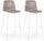 Set mit 2 Hockern 39 x 44 x 103,5 cm aus Kunstleder in Weiß und Beige