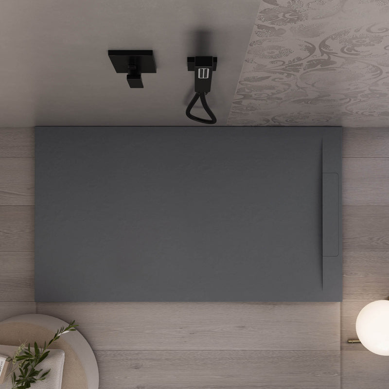 Piatto Doccia in Pietra Bonussi Ardesia Calcutta Antracite Varie Misure