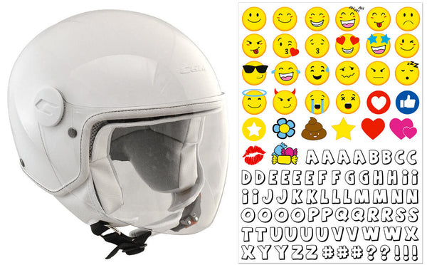 Demi-Jet-Helm für Kinder mit langem Visier CGM Magic Smile 205S Weiß Verschiedene Größen prezzo