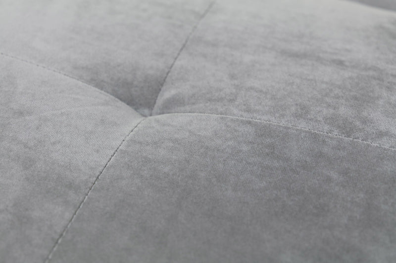 Divano Letto 2 Posti 166x77x65,5 cm in Velluto Soriani Tortora