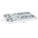 Tappeto Moderno 200x120 cm in Poliestere Grigio Chiaro