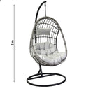 Dondolo Pensile da Giardino 101x101xh200 cm con Cuscini Milton Antracite