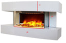 Camino Elettrico da Parete Effetto Fiamma 2000W CheminArte Lounge Medium Bianco