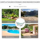 Supporto Struttura Portante per Amaca Max 150 Kg in Metallo Nero 360x92x115 cm 