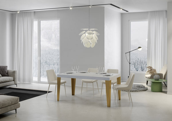 Tavolo Allungabile 130-234x90x77 cm Flame Bianco Frassino acquista