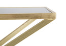 Console Piramid 130x40x75 cm in Ferro e Vetro Oro e Nero