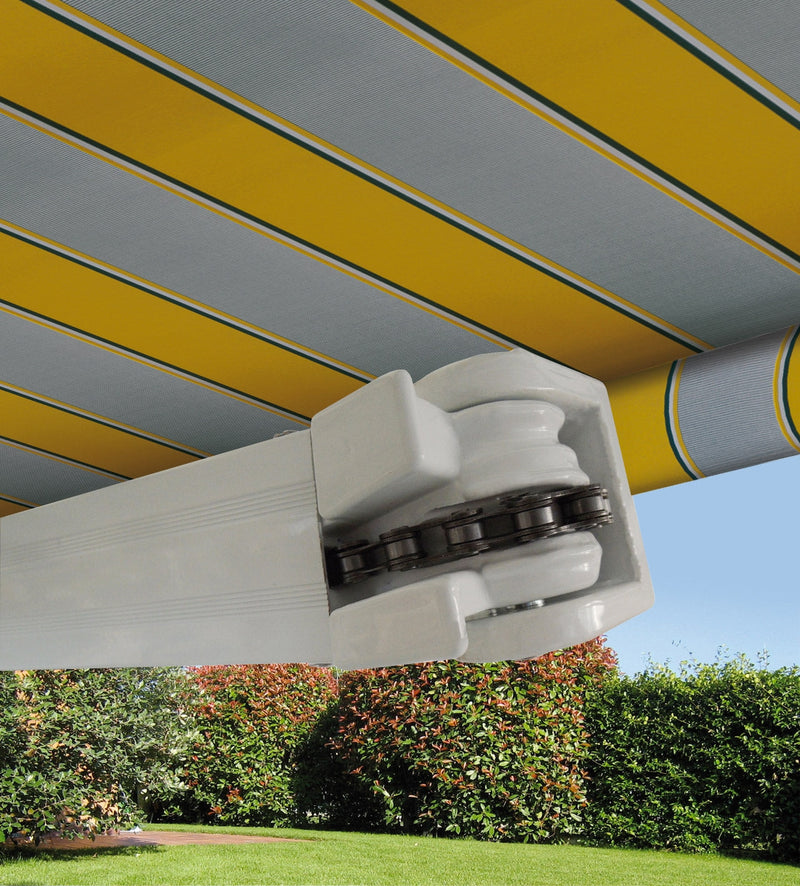 Tenda da Sole Barra Quadra Tessuto in Acrilico Masi Riga Gialla Varie Misure