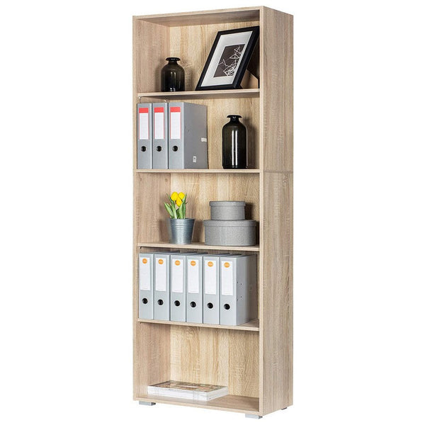 Libreria 5 Ripiani 60x30x189 cm in Legno MDF Naturale prezzo