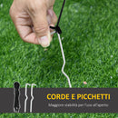 Babbo Natale Gonfiabile H120 cm Luminoso con LED Rosso