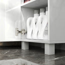 Mobile a Colonna da Bagno con 2 Armadietti 40x30x167,5 cm Bianco  