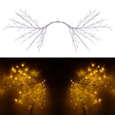 Luci di Natale a Ramo 144 LED 130x80 cm Bianco Caldo da Esterno