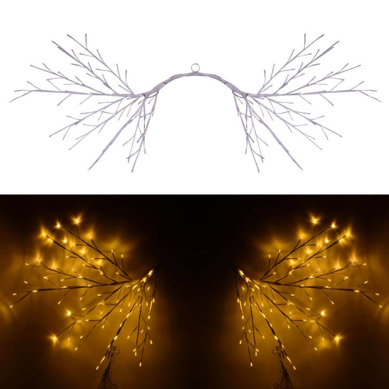 Luci di Natale a Ramo 144 LED 130x80 cm Bianco Caldo da Esterno