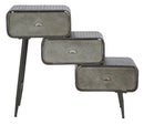 Mobiletto 3 Cassetti Iron School 86x29,5x71 cm in Ferro Grigio