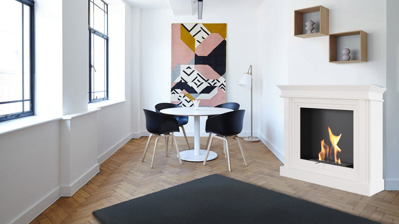 Camino a Bioetanolo da Pavimento 113x33,9 cm Flig Waco Bianco