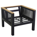 Set Salotto da Giardino Divano 2 Poltrone e Tavolino in Alluminio Idaho Antracite