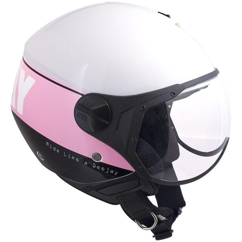 Casco Jet per Scooter Visiera Sagomata CGM Deejay 107DJ3 Rosa 
