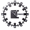 Orologio in legno nero tondo cm Ø80x4,5