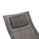 Sedia Sdraio a Dondolo da Giardino Rocking Lounge 143x57x81 cm in Textilene Grigio      