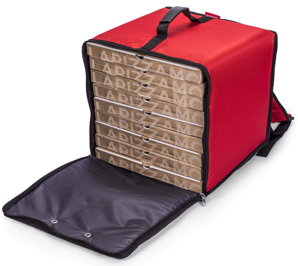online Rucksack Thermotasche für Pizza zum Mitnehmen 10 Kartons Safemi Fast 10 Rot