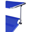 Lettino Prendisole da Giardino Pieghevole 190x57xH77 cm in alluminio Litto Blu