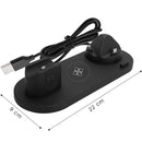 Stazione di Ricarica Wireless 6 in 1 Compatibile per  iPhone AirPods Apple Watch Nero