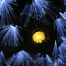 Albero di Natale Artificiale 150 cm 180 Rami con Luce LED Fibre Ottiche  Pino Verde