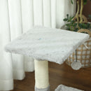 Albero Tiragraffi per Gatti Multilivello con Amaca e Pallina Appesa in Legno e Peluche 50x36x70cm Grigio Chiaro      