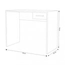 Scrivania Porta Pc Tom Quercia Chiaro 90x45x74 h cm in Truciolare bilaminato Marrone