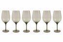 Set 6 Calici Ø7x25 cm in Vetro Villa d'Este Home Tivoli Happy Hour Grigi