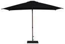Ombrellone da Giardino 3x2 m Palo Ø38 mm in Alluminio Effetto Legno Tessuto Olefin Trend Wood Nero