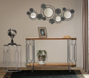 Console New Mexico 120x40x80 cm in Ferro e MDF Marrone e Grigio